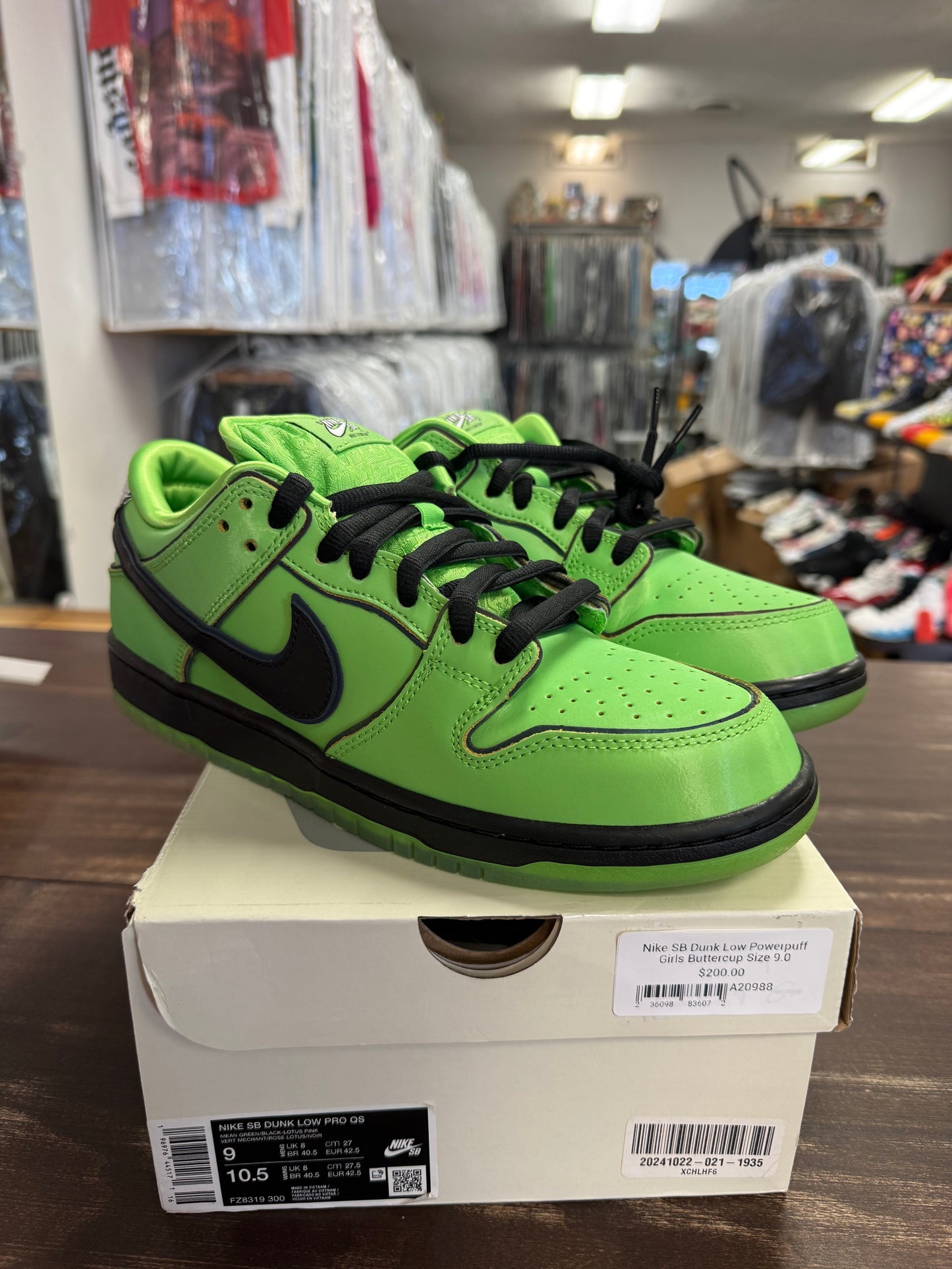 Nike SB Dunk Low Powerpuff Girls Buttercup