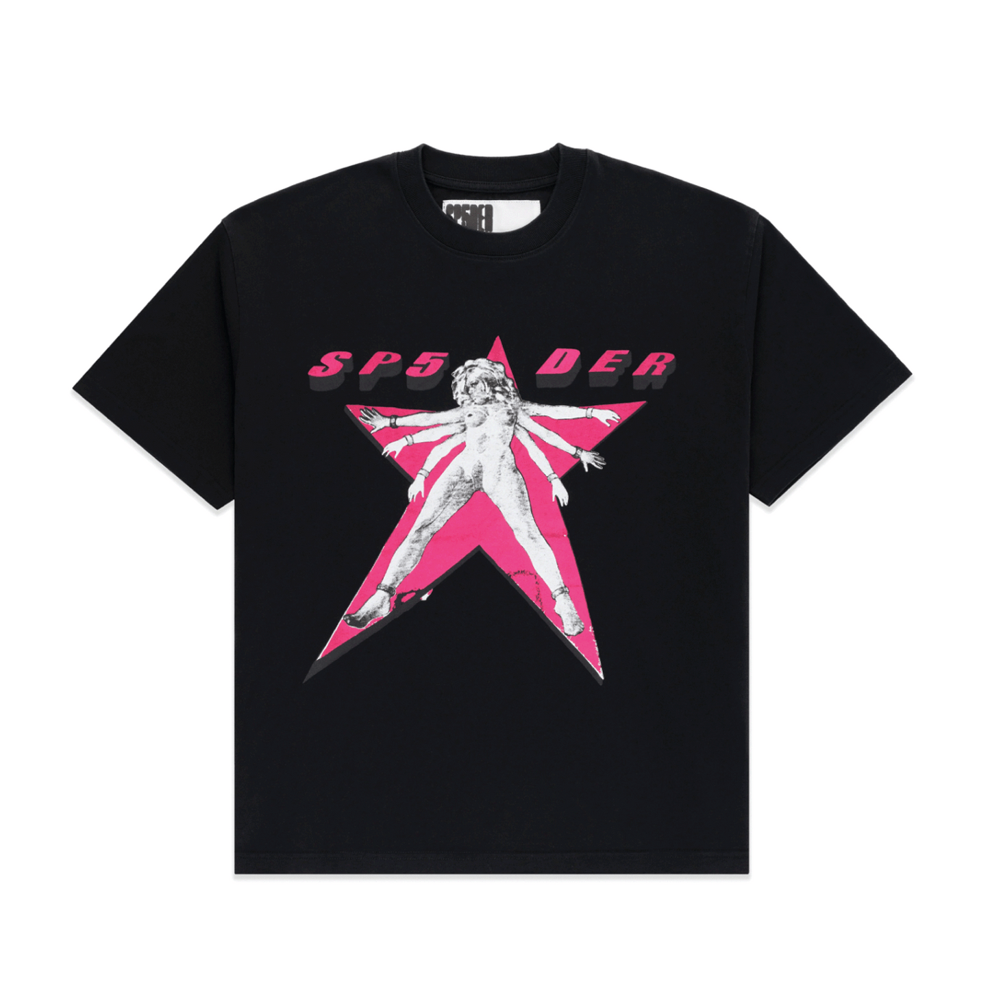 Sp5der Star Girl Tee Black