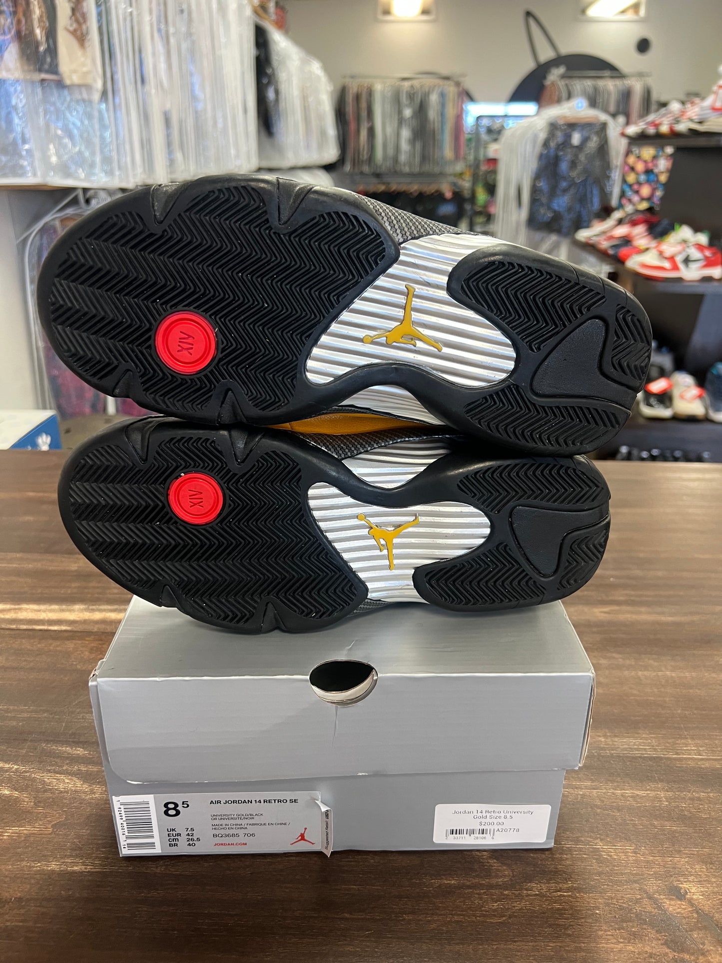 Jordan 14 Retro University Gold