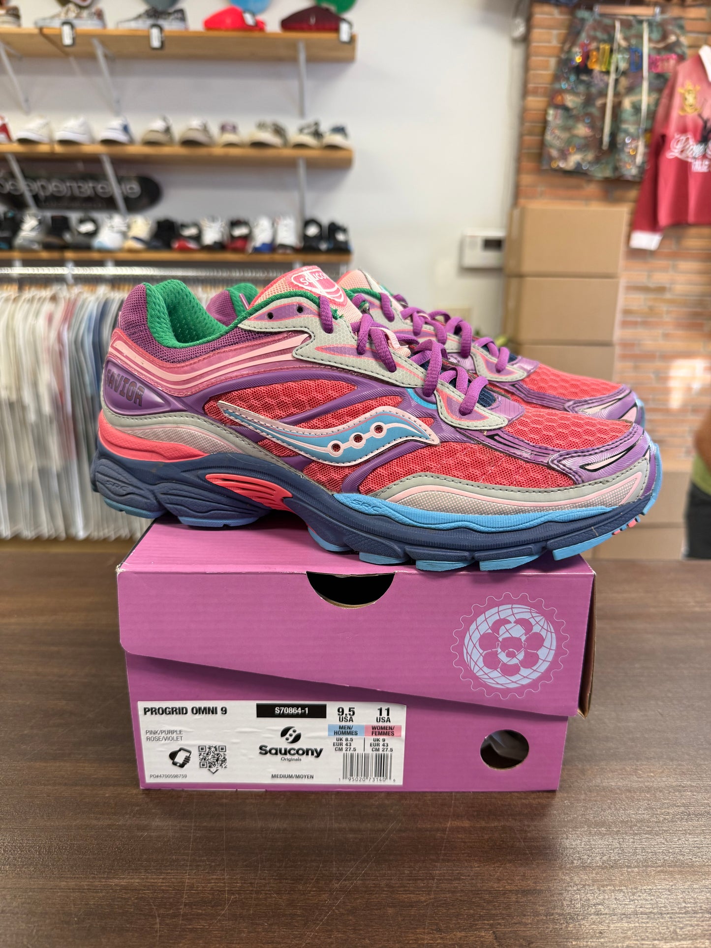 Saucony ProGrid Omni 9 Jae Tips To Do List Pink