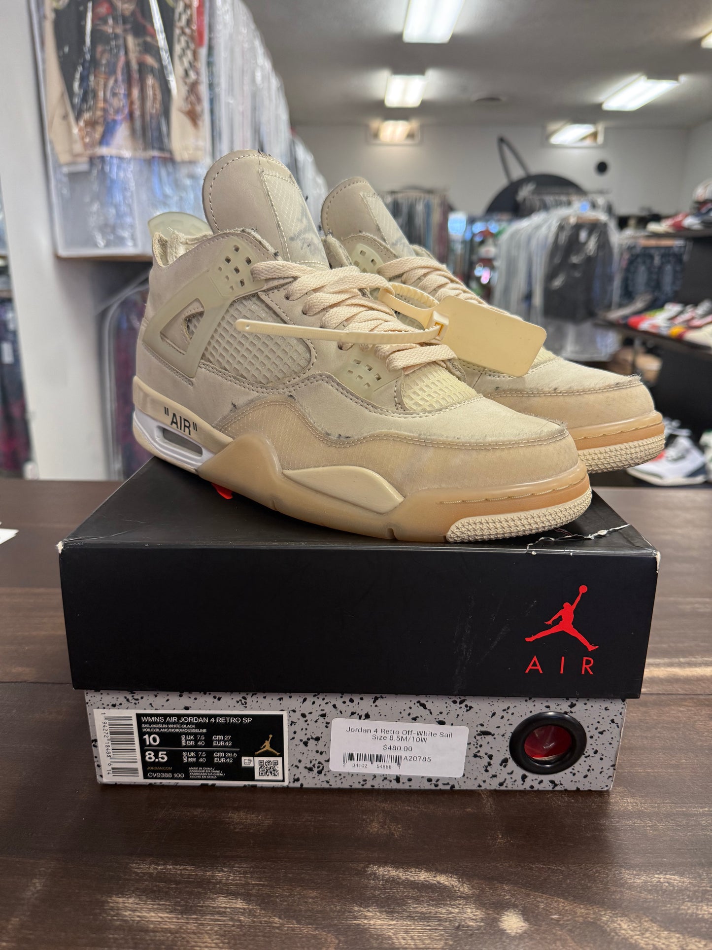Jordan 4 Retro Off-White Sail