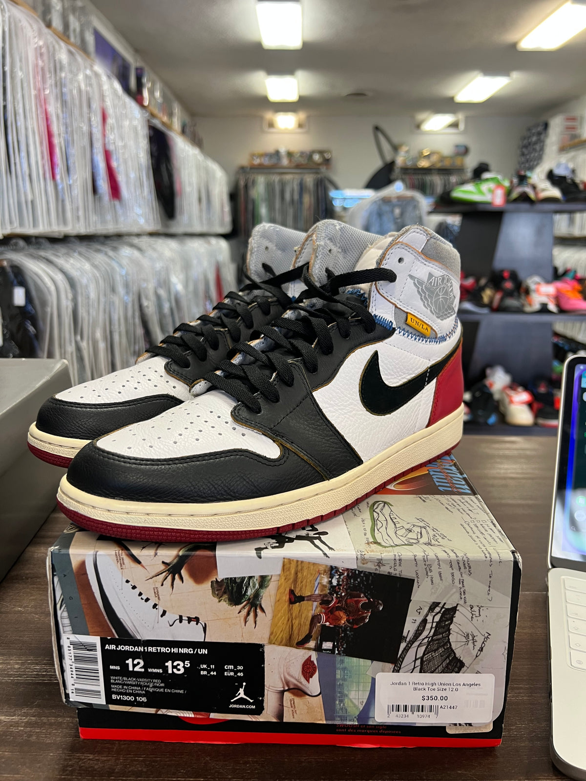 Jordan 1 Retro High Union Los Angeles Black Toe