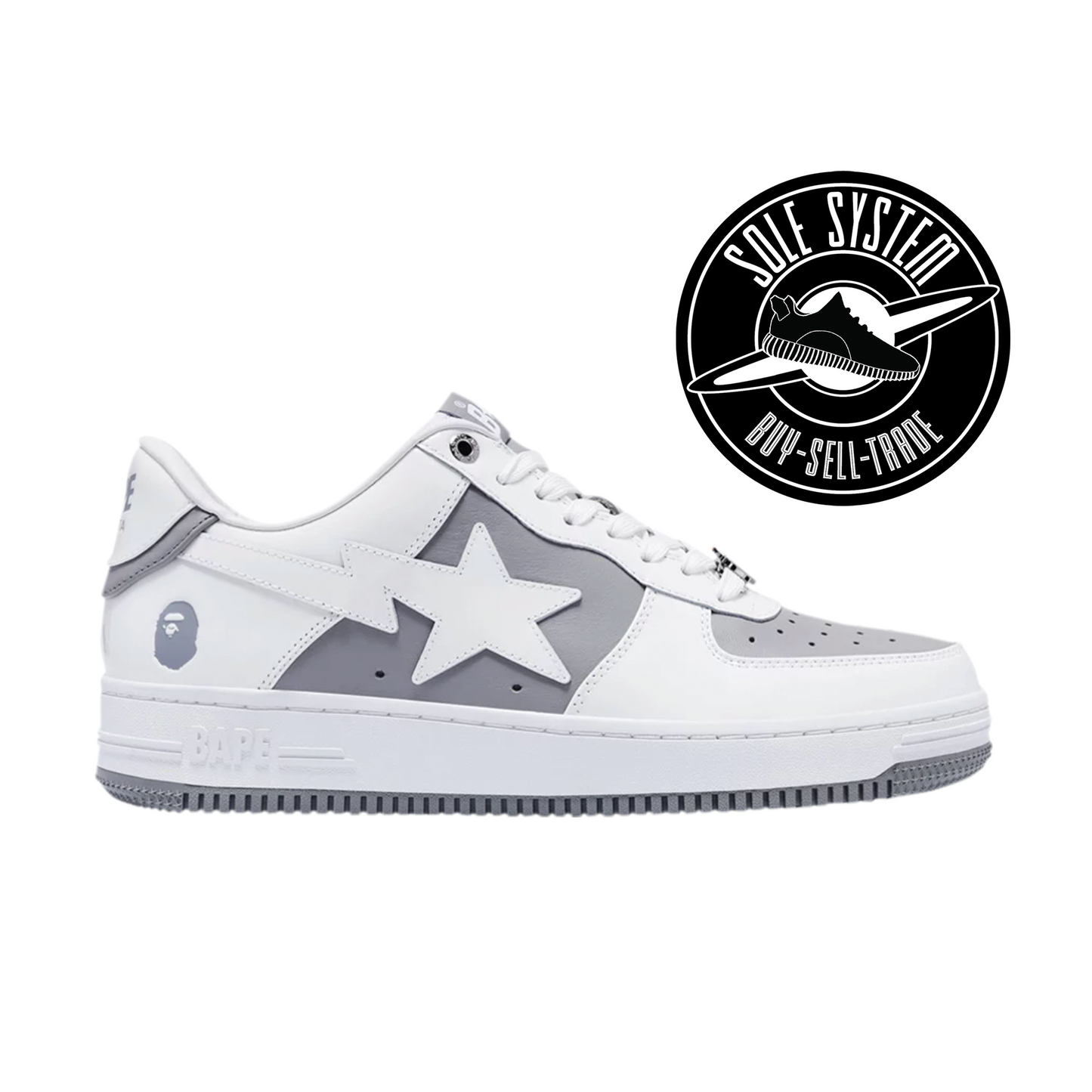 A Bathing Ape Bape Sta Patent Leather Grey