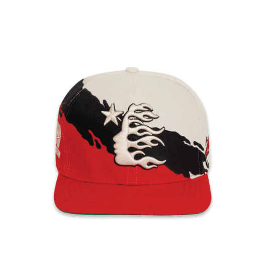 Hellstar Paintbrush Snapback Hat Red/Black