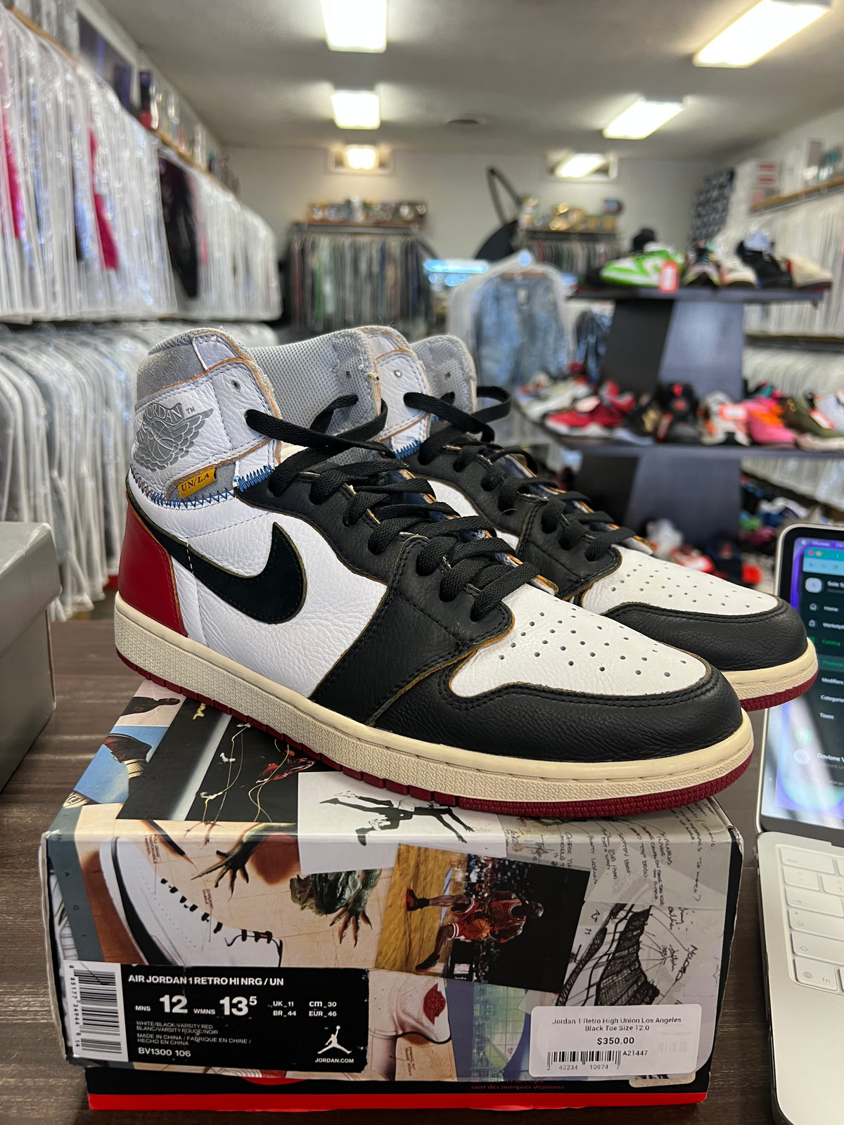 Jordan 1 Retro High Union Los Angeles Black Toe