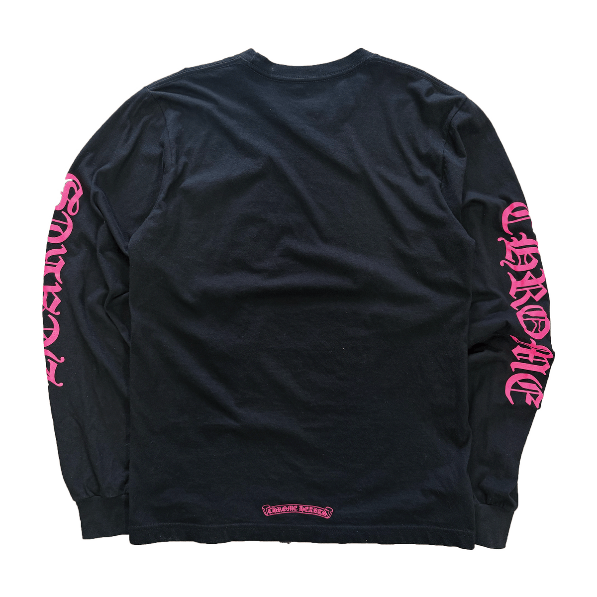 Chrome Hearts Long Sleeve Pocket Crew Hot Pink Black