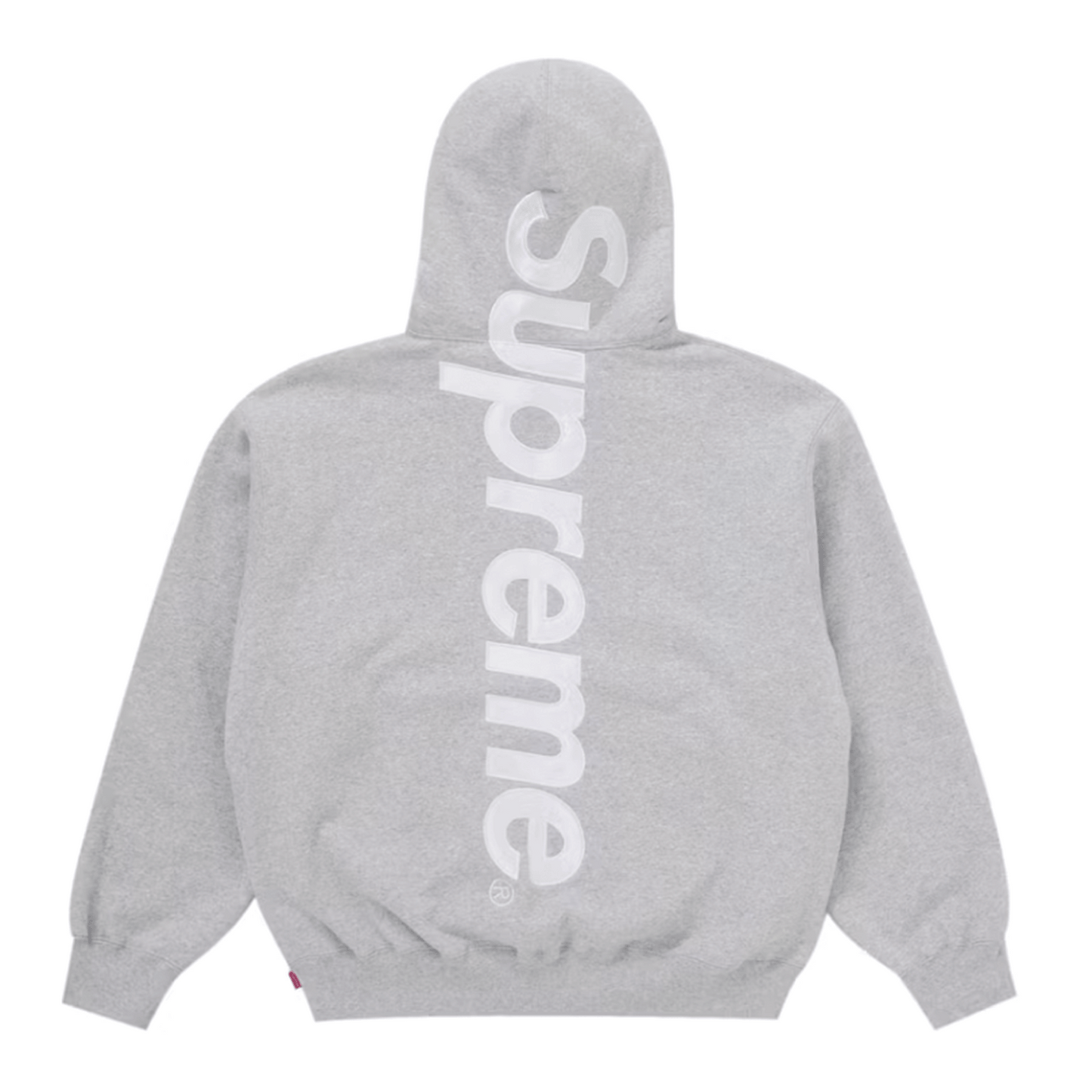 Supreme Satin Appliqué Hoodie Grey