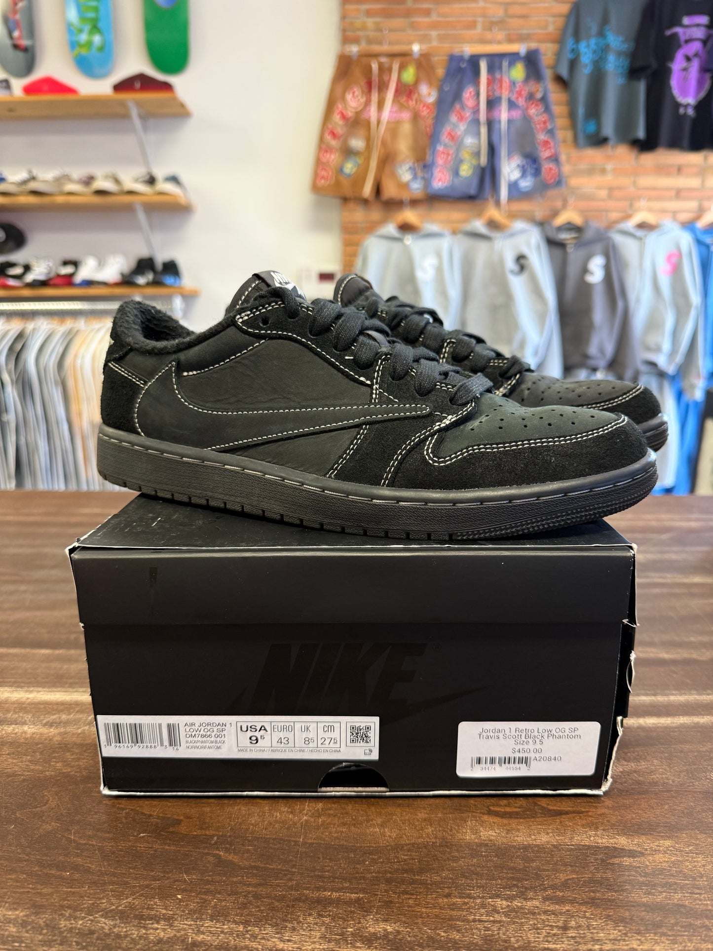 Jordan 1 Low Travis Scott Black Phantom