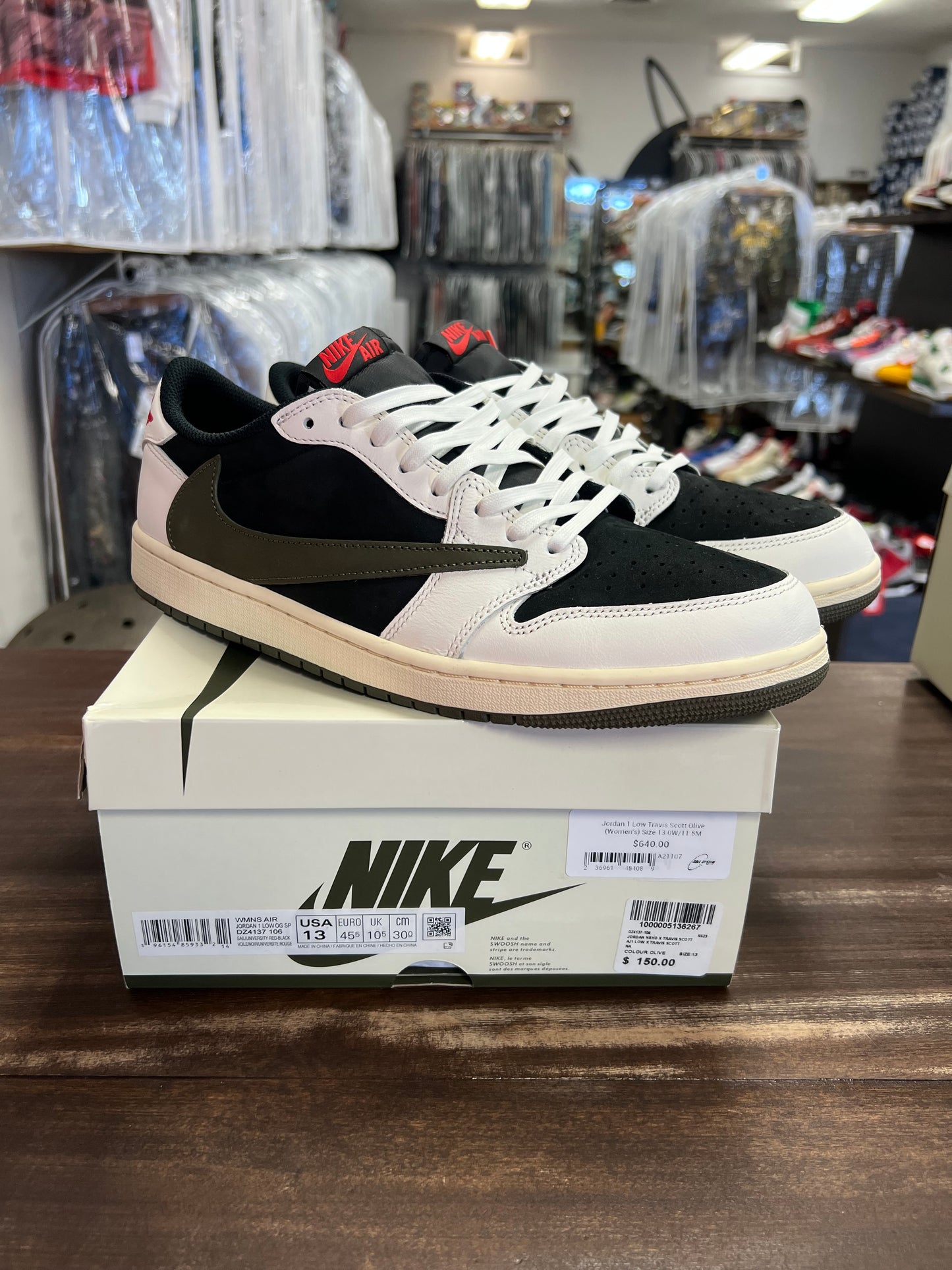 Jordan 1 Low Travis Scott Olive (Women's)