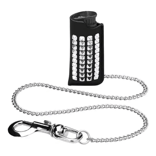 Supreme Studded Leather Lighter Holder Black