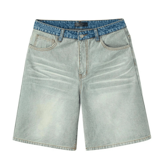 HMDD Inside Out Light Wash Jean Shorts