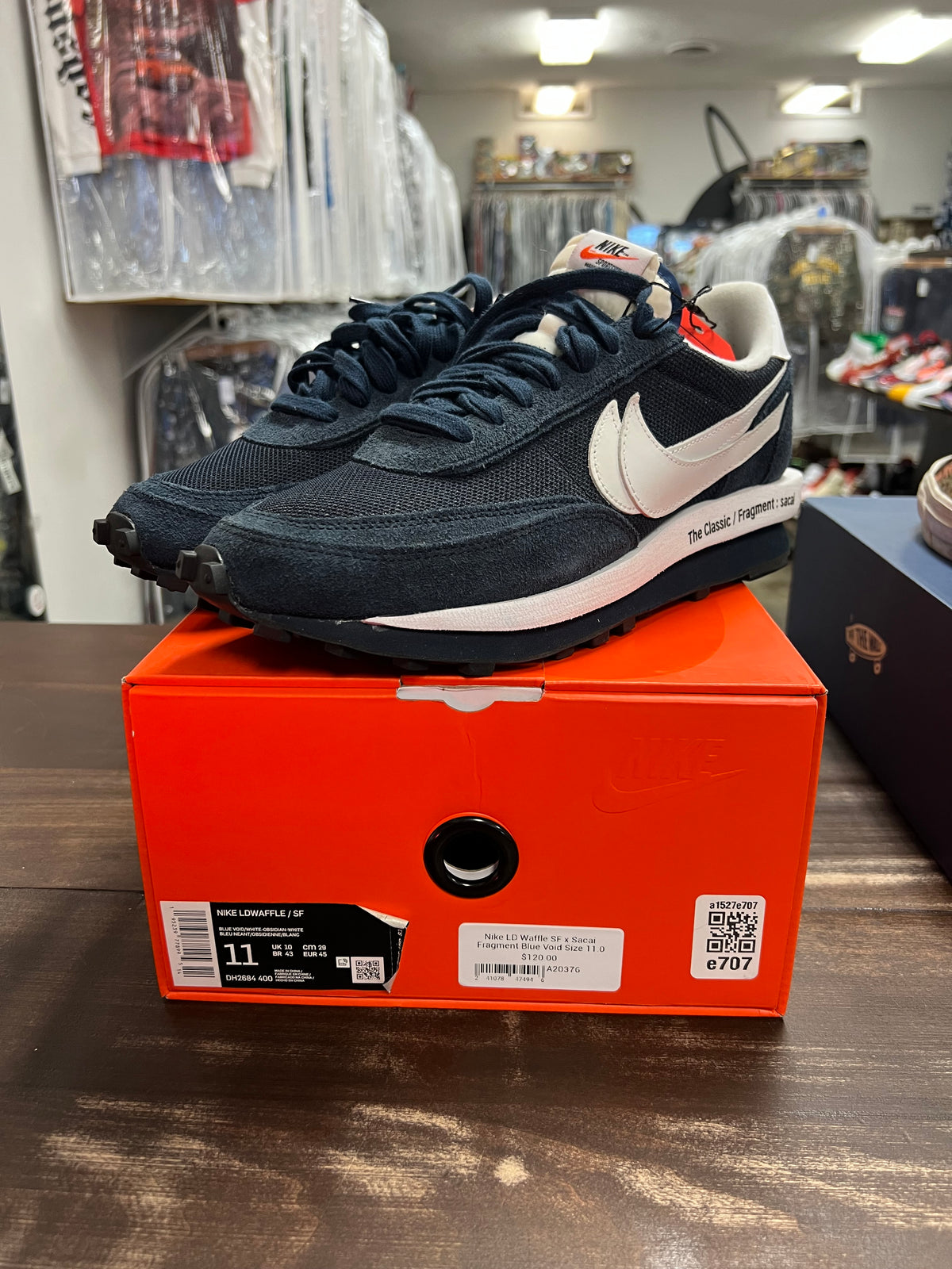 Nike LD Waffle SF x Sacai Fragment Blue Void