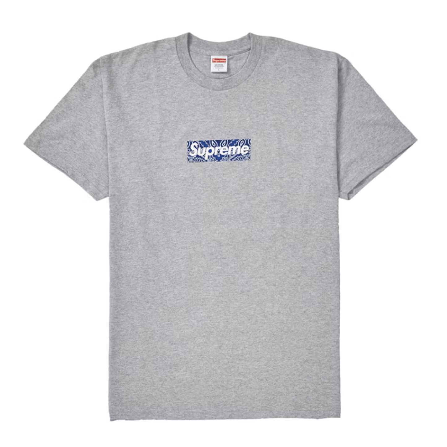 Supreme Bandana Box Logo Tee Heather Grey