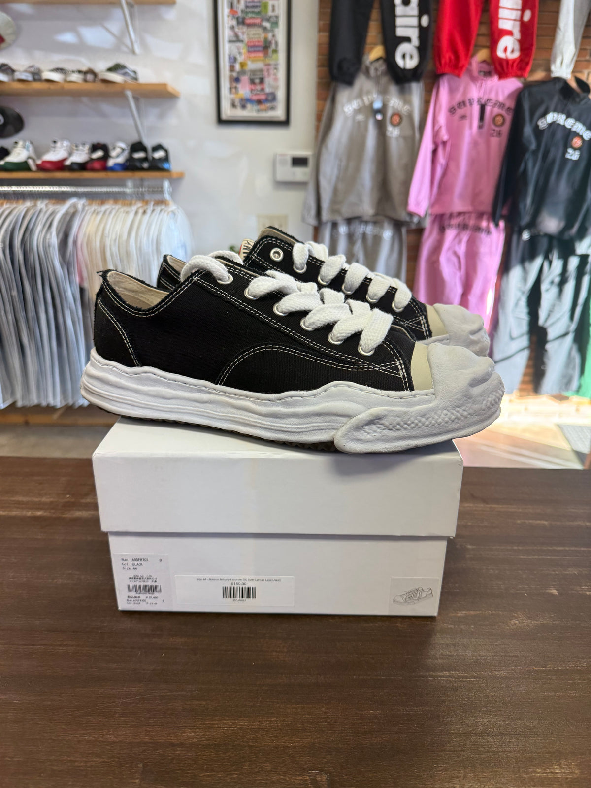 Maison Mihara Yasuhiro Peterson OG Sole Canvas Low Black