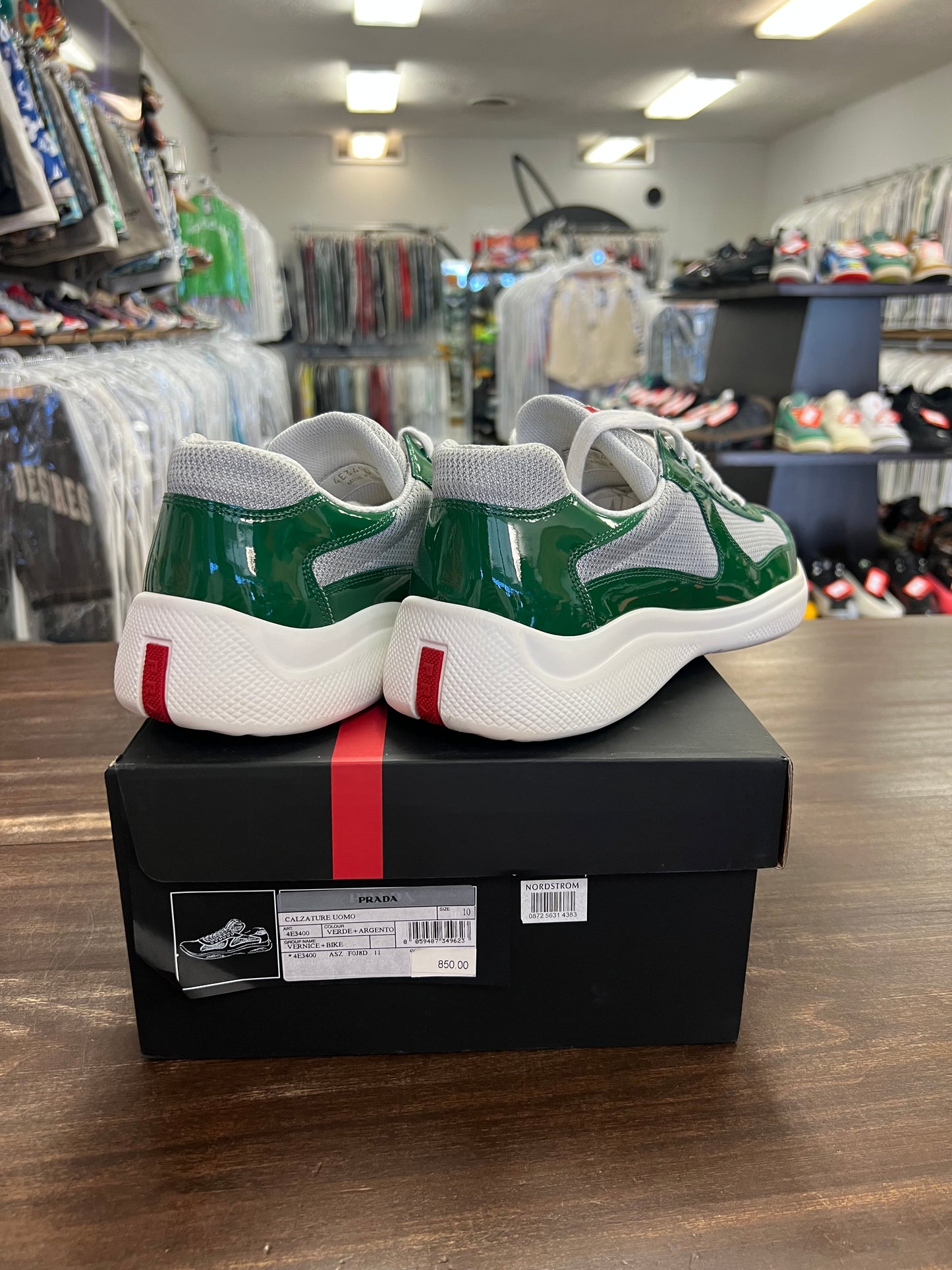 Prada America's Cup Patent Green White