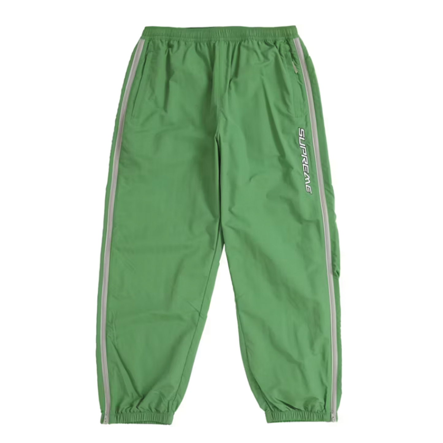 Supreme Contrast Zip Warm Up Pant Green