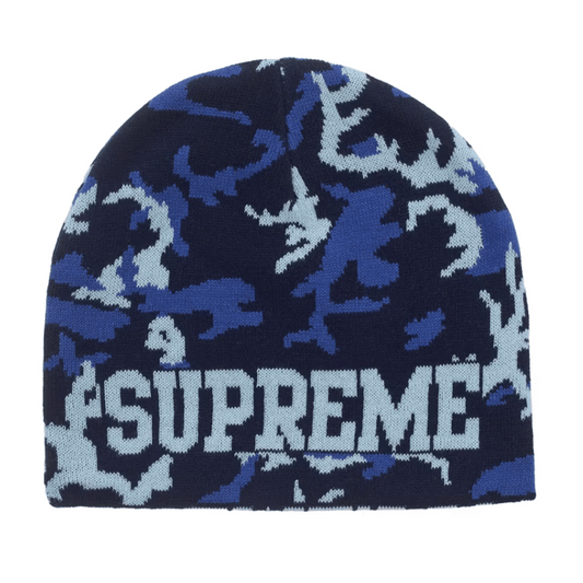 Supreme Reversible Camo Beanie Blue