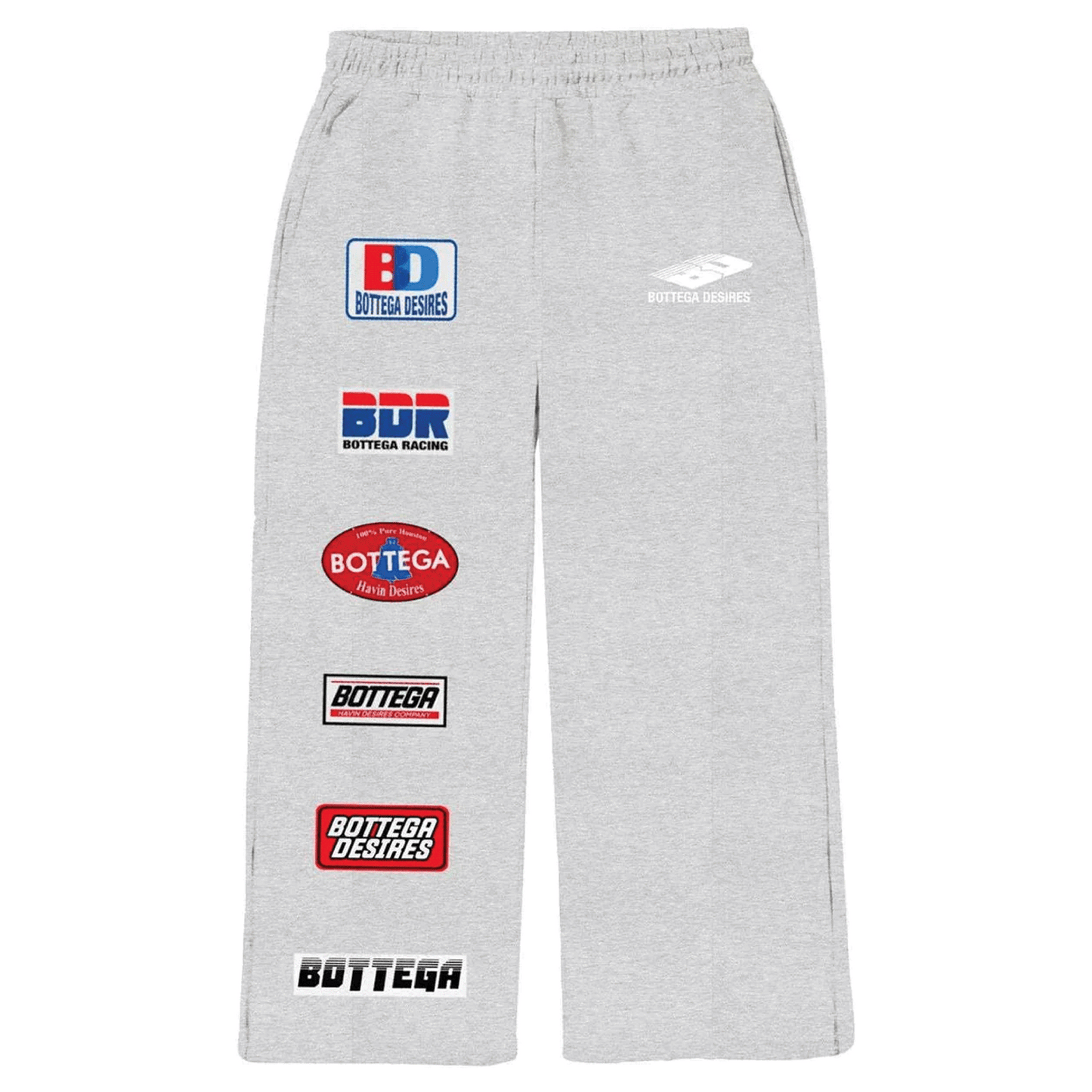 Bottega Desires Patches Sweatpants Grey