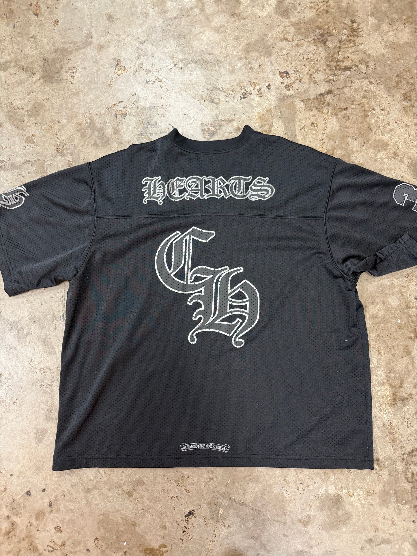 Chrome Hearts Mesh Stadium Football Jersey Black