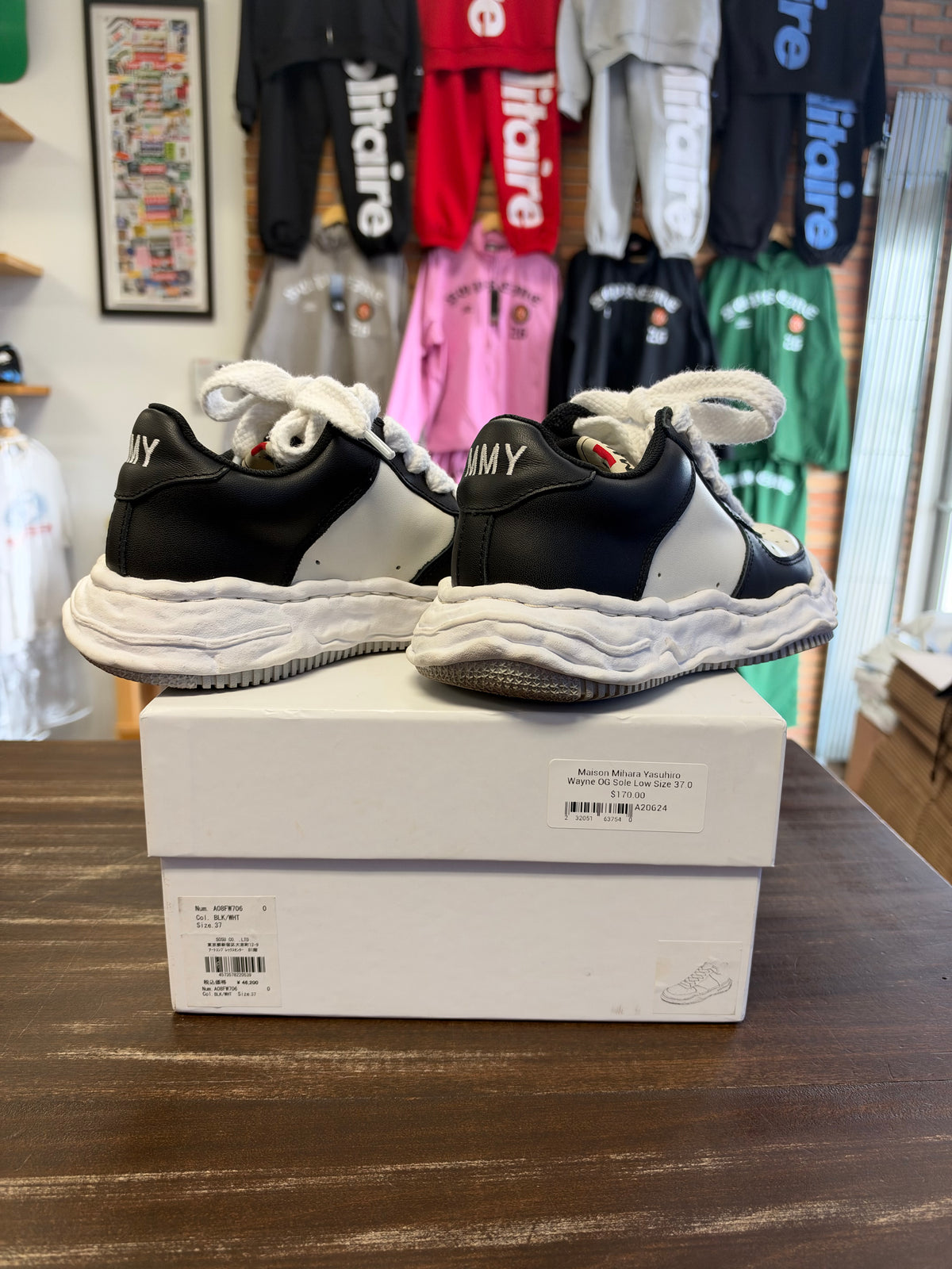 Maison Mihara Yasuhiro Wayne OG Sole Low White Black
