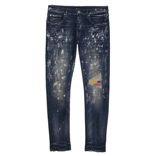 Purple Brand Repair Stitch Low Rise Skinny Jean