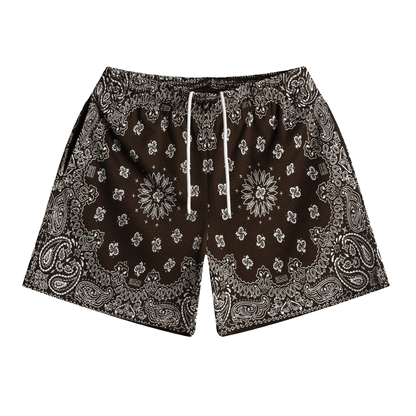 Bravest Paisley Two-Tone Brown Shorts