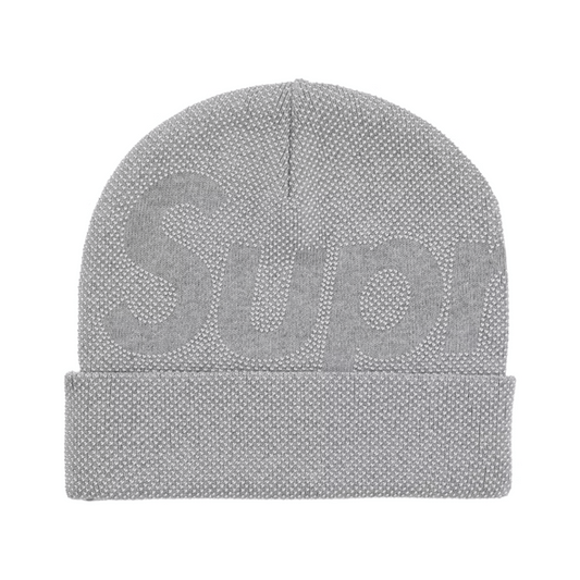 Supreme Studded Knockout Big Logo Beanie Grey