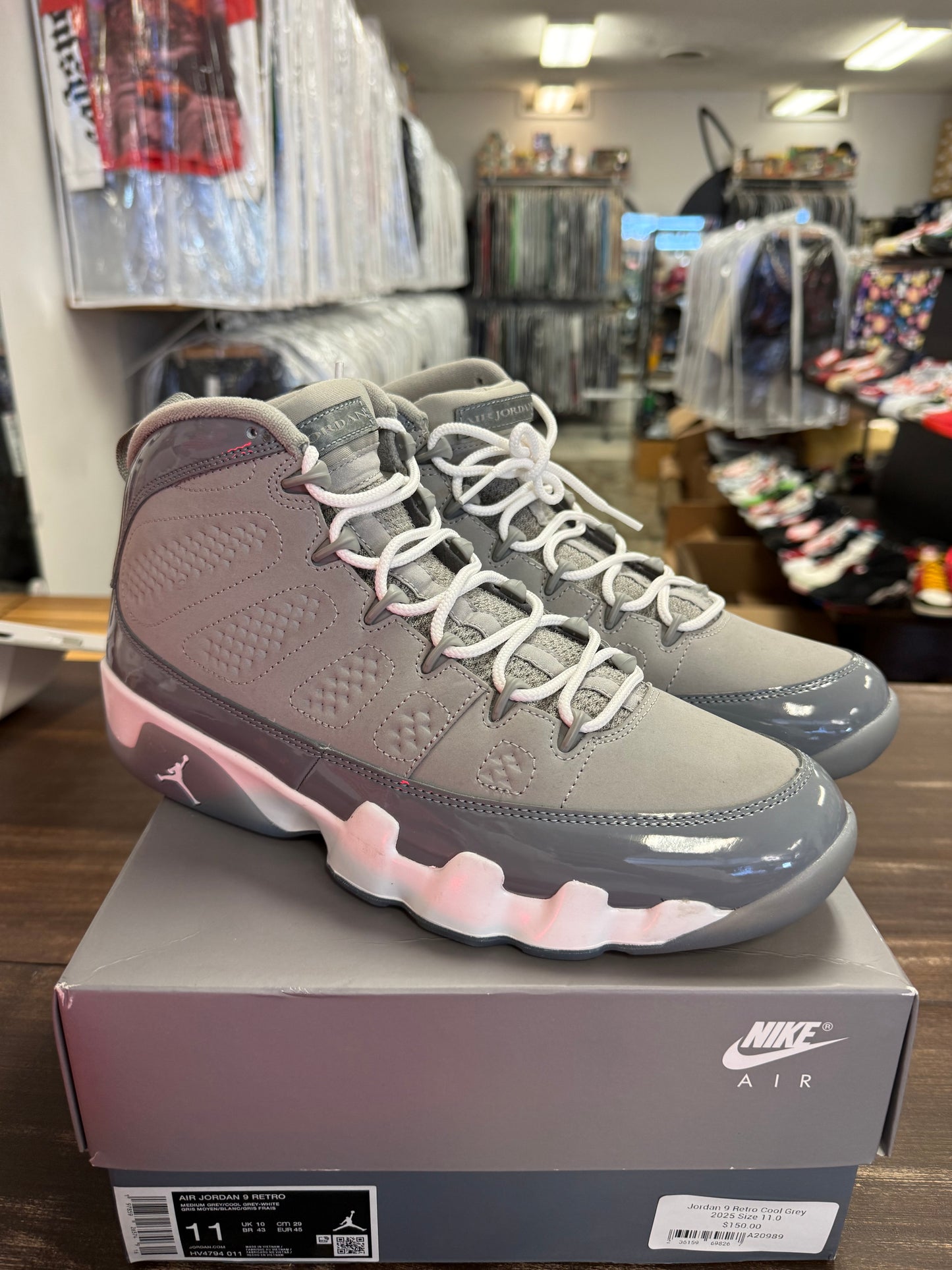 Jordan 9 Retro Cool Grey 2025