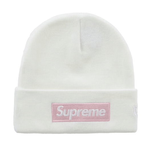 Supreme New Era Box Logo Beanie (FW25) White
