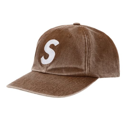 Supreme Pigment Coated S Logo 6-Panel Cap (SS26) Brown
