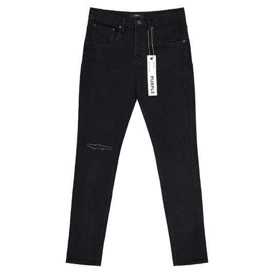 Purple Brand Black Knee Slit Rinse Jeans
