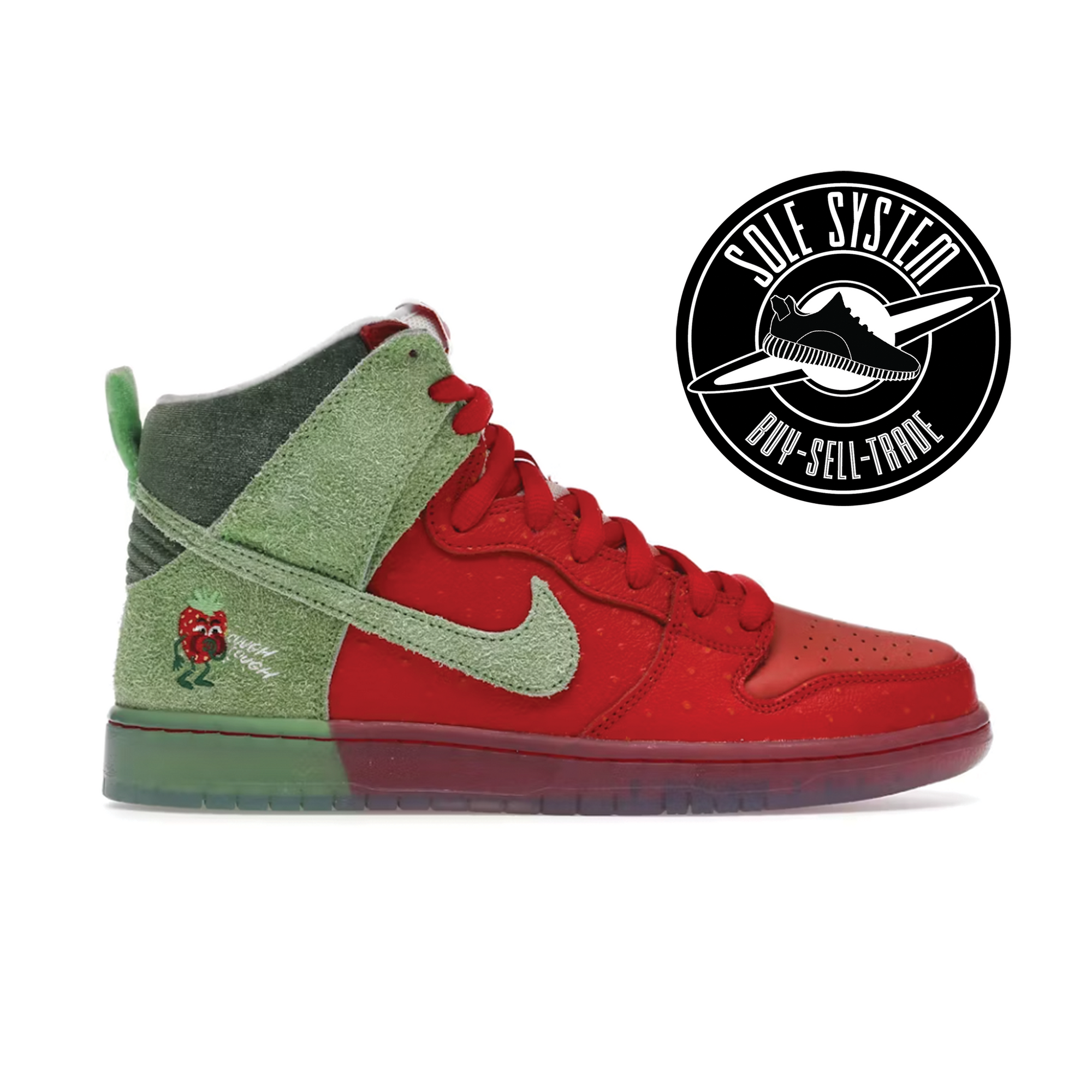 Nike SB Dunk High Strawberry Cough Sole System