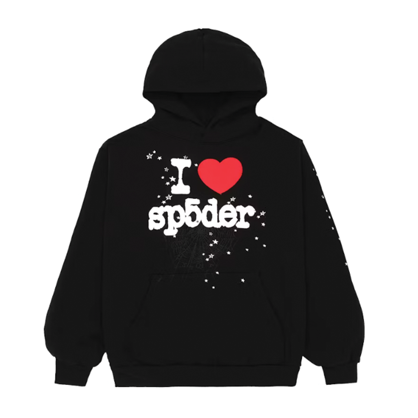 Sp5der I Heart SP5 Souvenir Hoodie Black