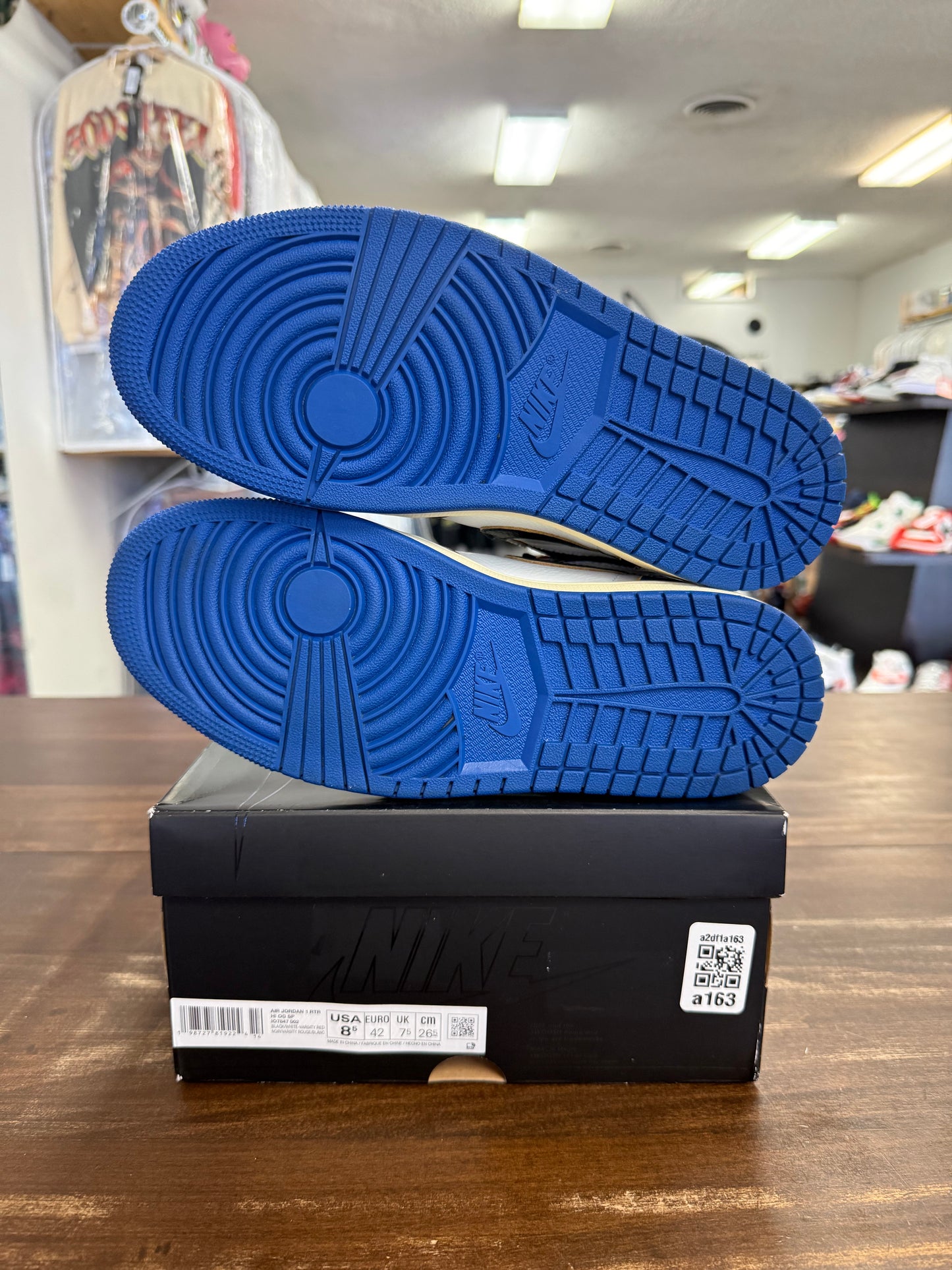 Jordan 1 Retro High OG SP Fragment x Union LA Varsity Red Sport Royal