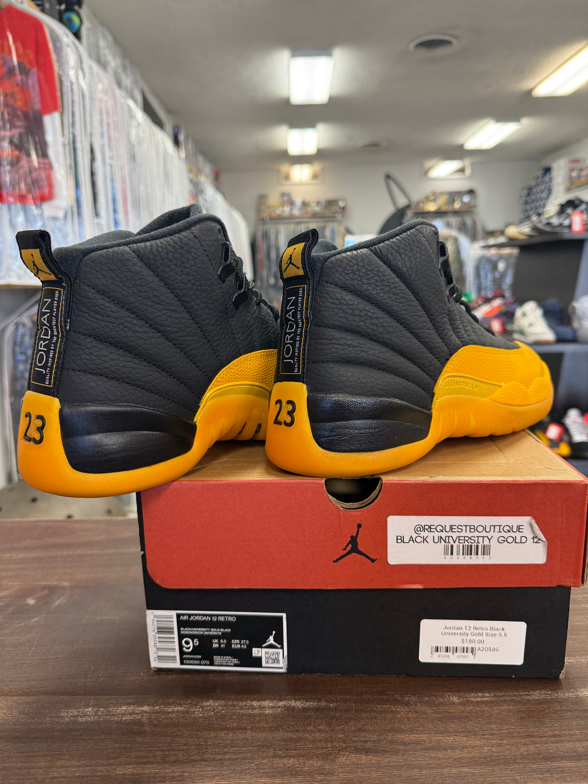 Jordan 12 Retro Black University Gold