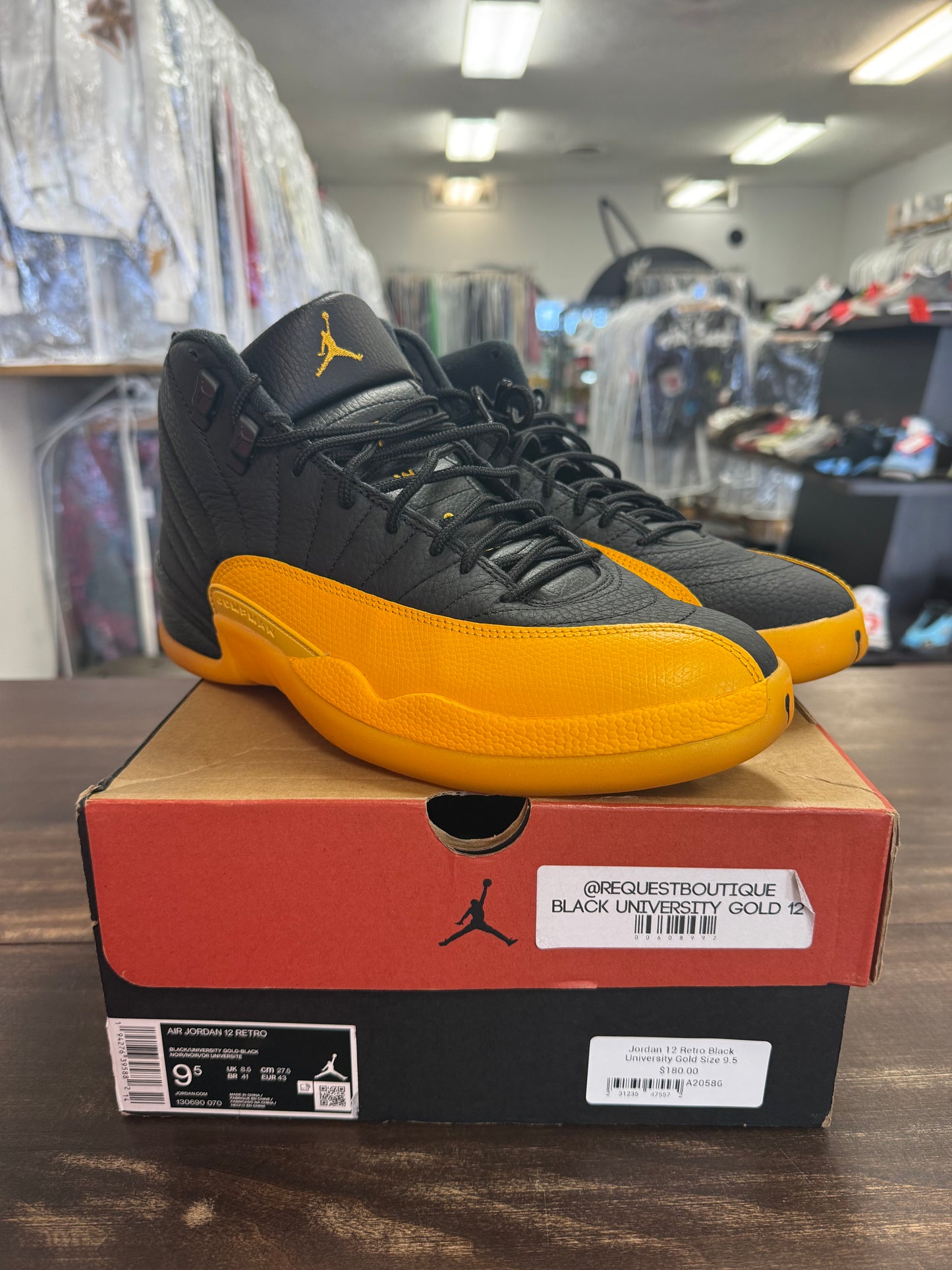 Jordan 12 Retro Black University Gold