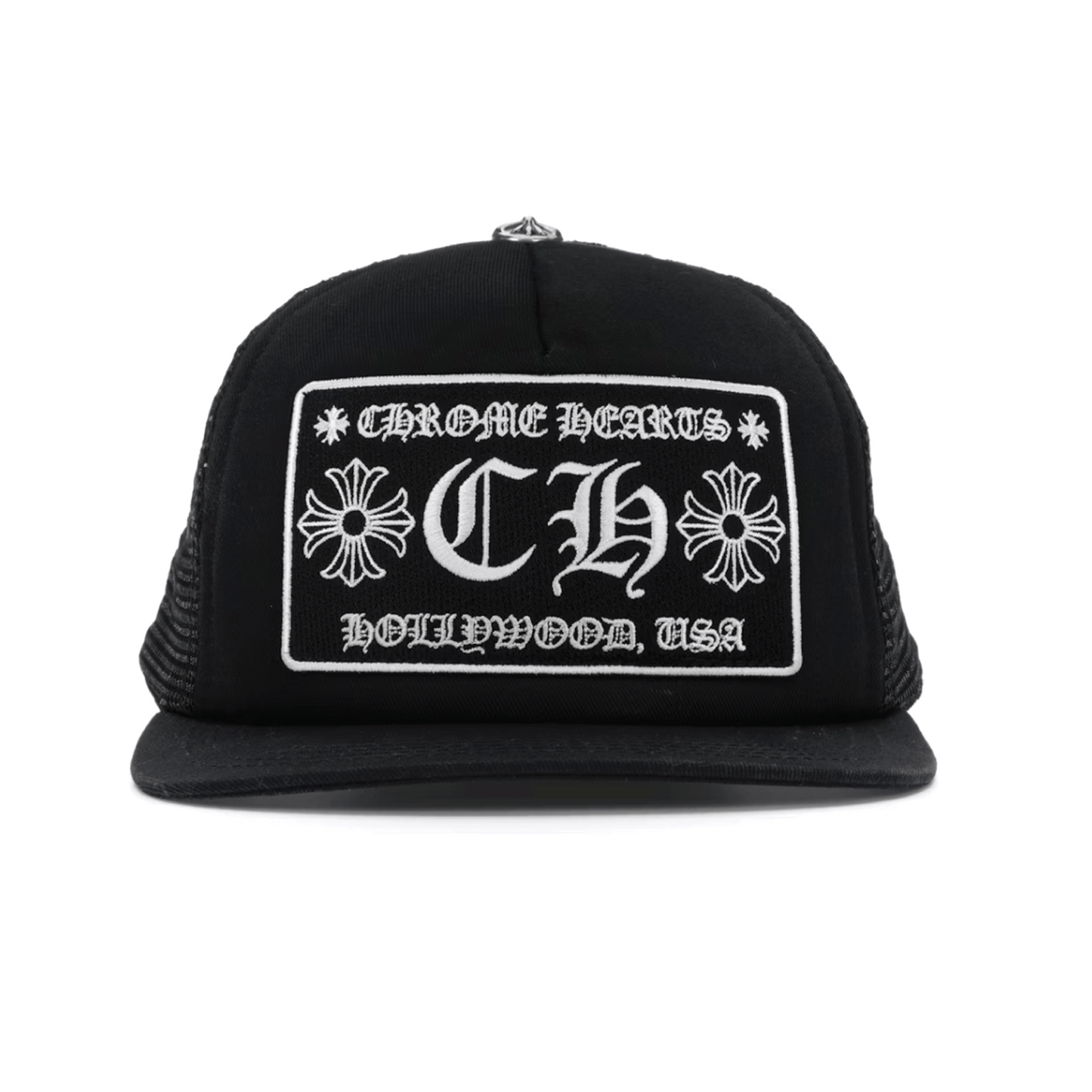 Chrome Hearts Hollywood Trucker Hat Black/Black
