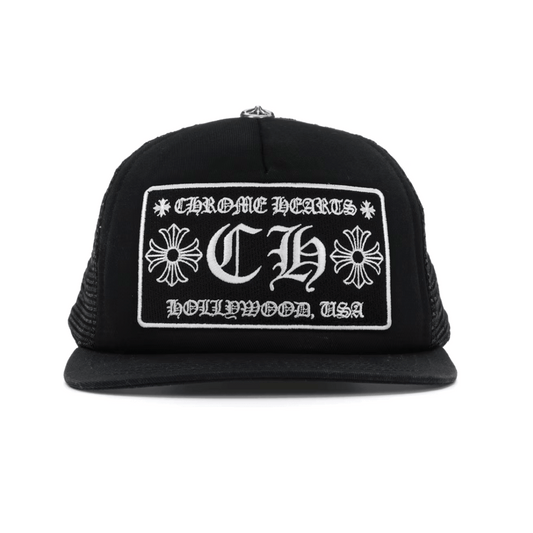 Chrome Hearts Hollywood Trucker Hat Black/Black
