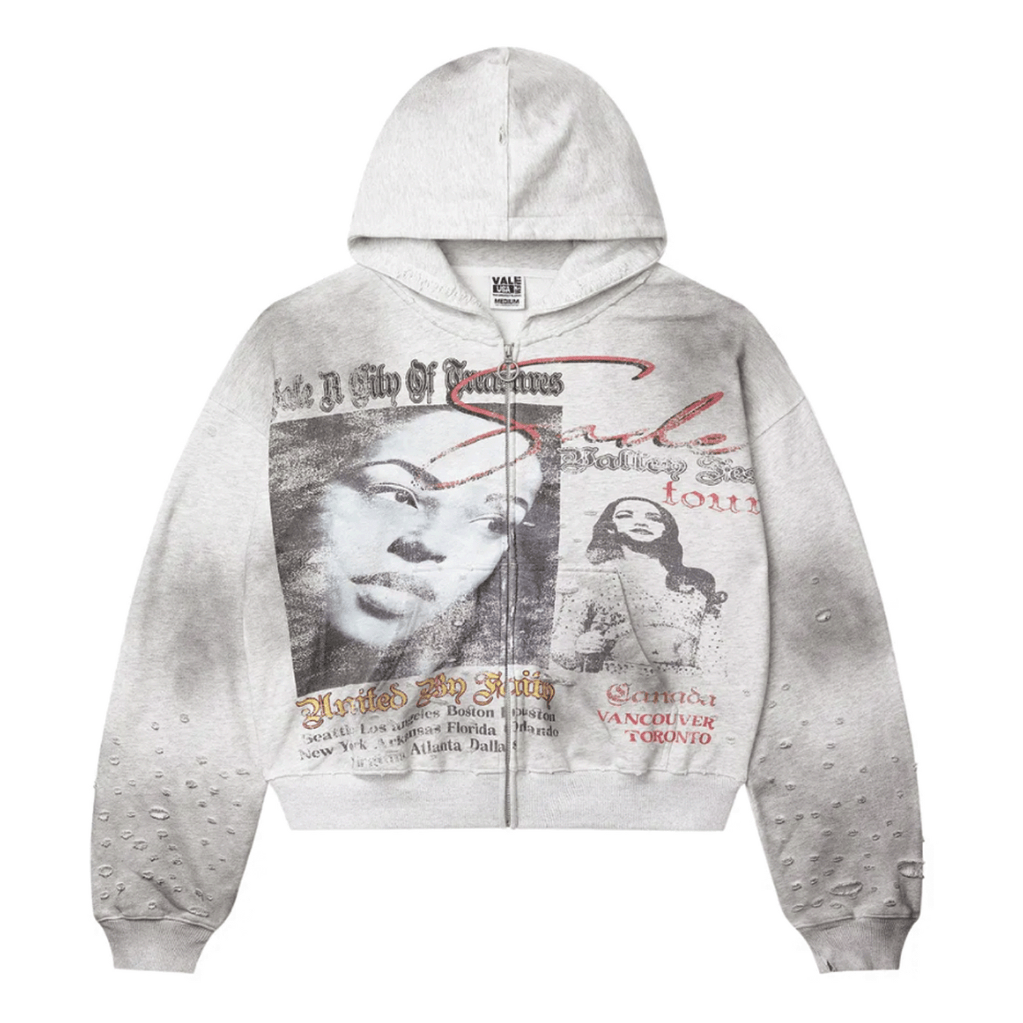 Vale Forever Valley Fest Zip Up Hoodie Grey