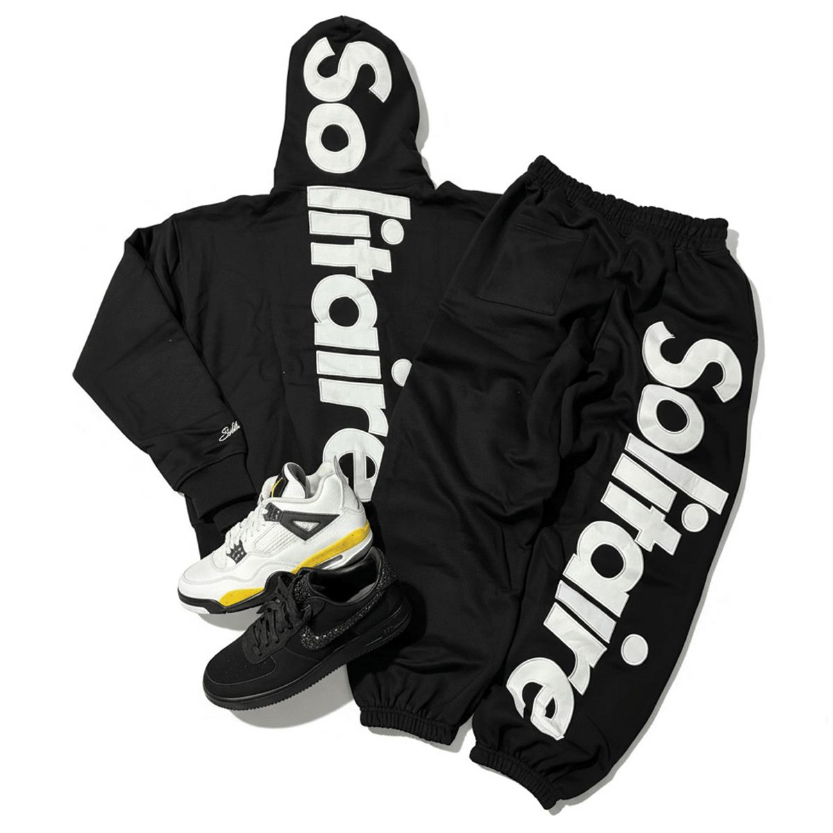 SOLITAIRE SET BLACK/WHITE