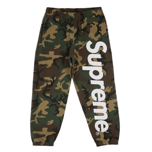 Supreme Satin Applique Sweatpant Woodland Camo