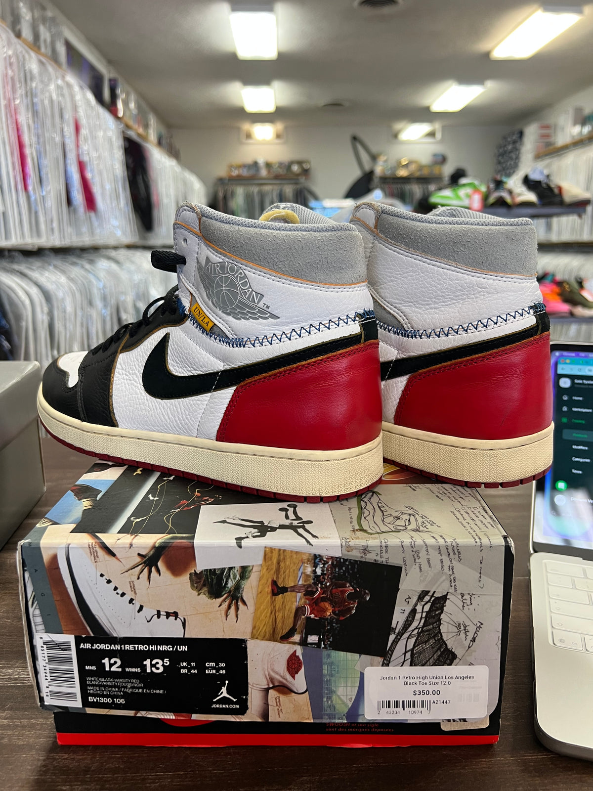 Jordan 1 Retro High Union Los Angeles Black Toe