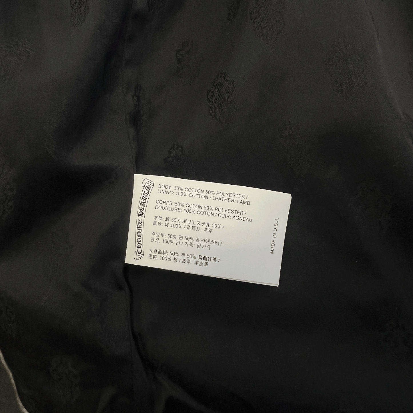Chrome Hearts Fur Collar Zip Up Jacket