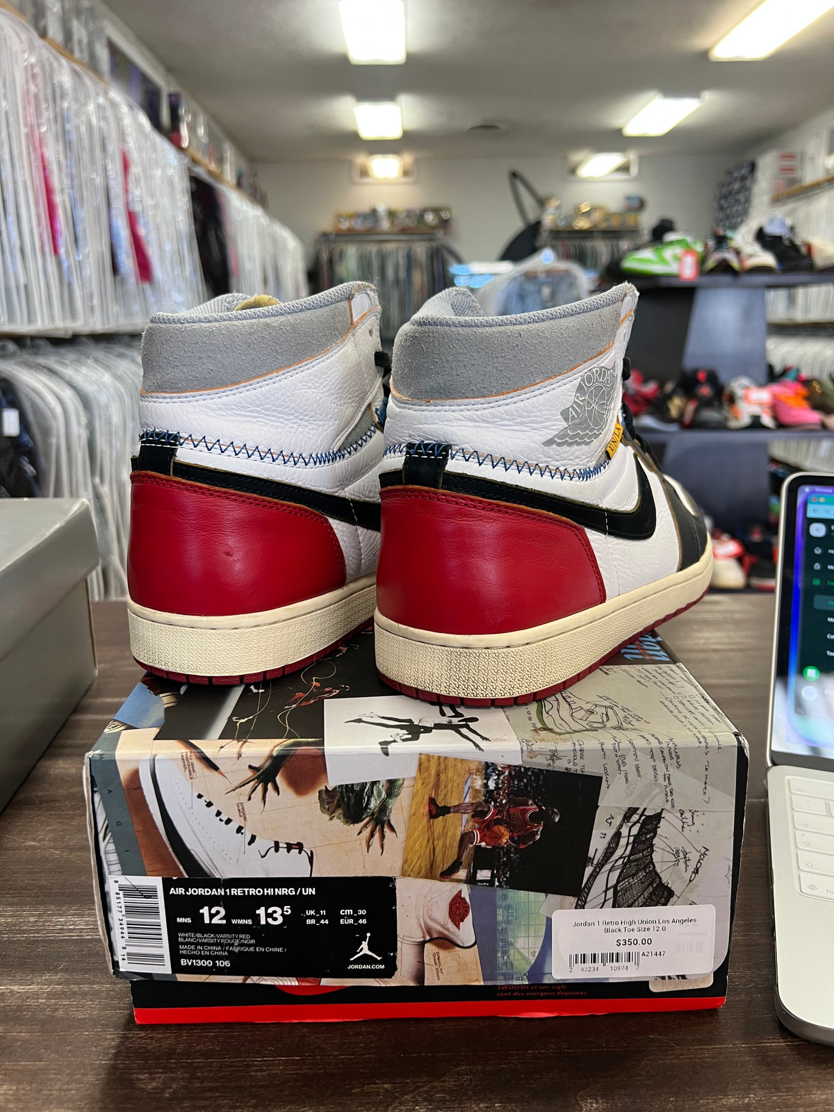 Jordan 1 Retro High Union Los Angeles Black Toe