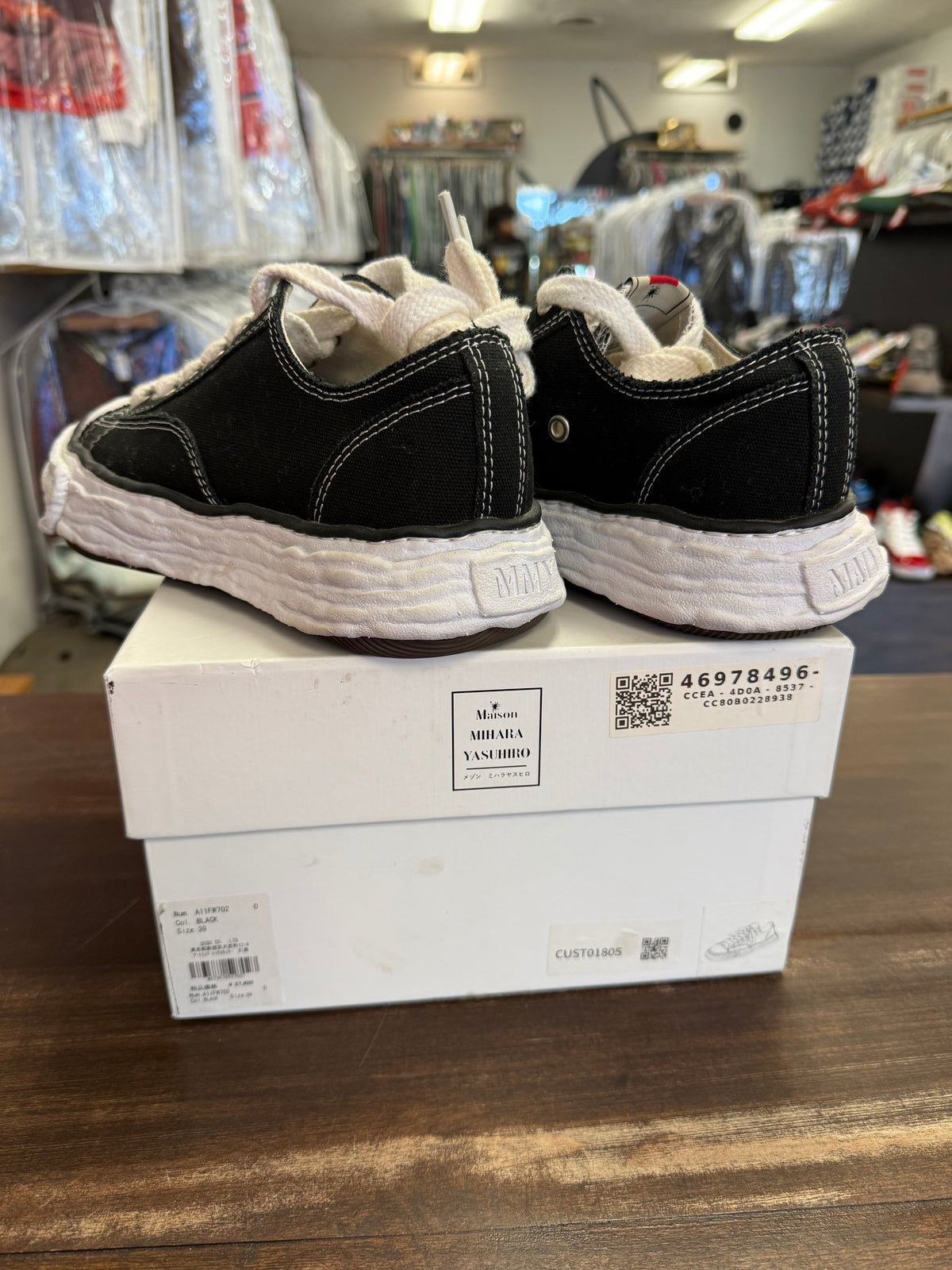 Maison Mihara Yasuhiro Peterson 23 OG Sole Canvas Low Black