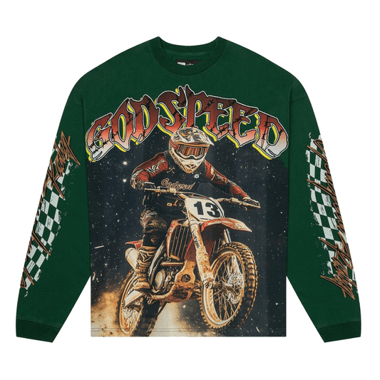 GodSpeed Full Throttle LS T-Shirt Green