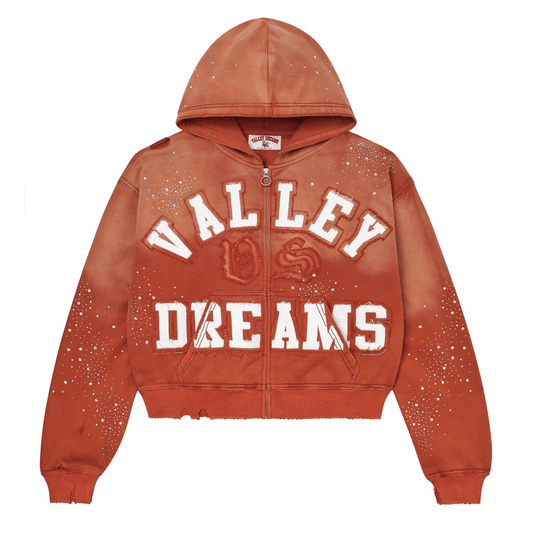 Vale Forever Classico Zip Up Hoodie Orange