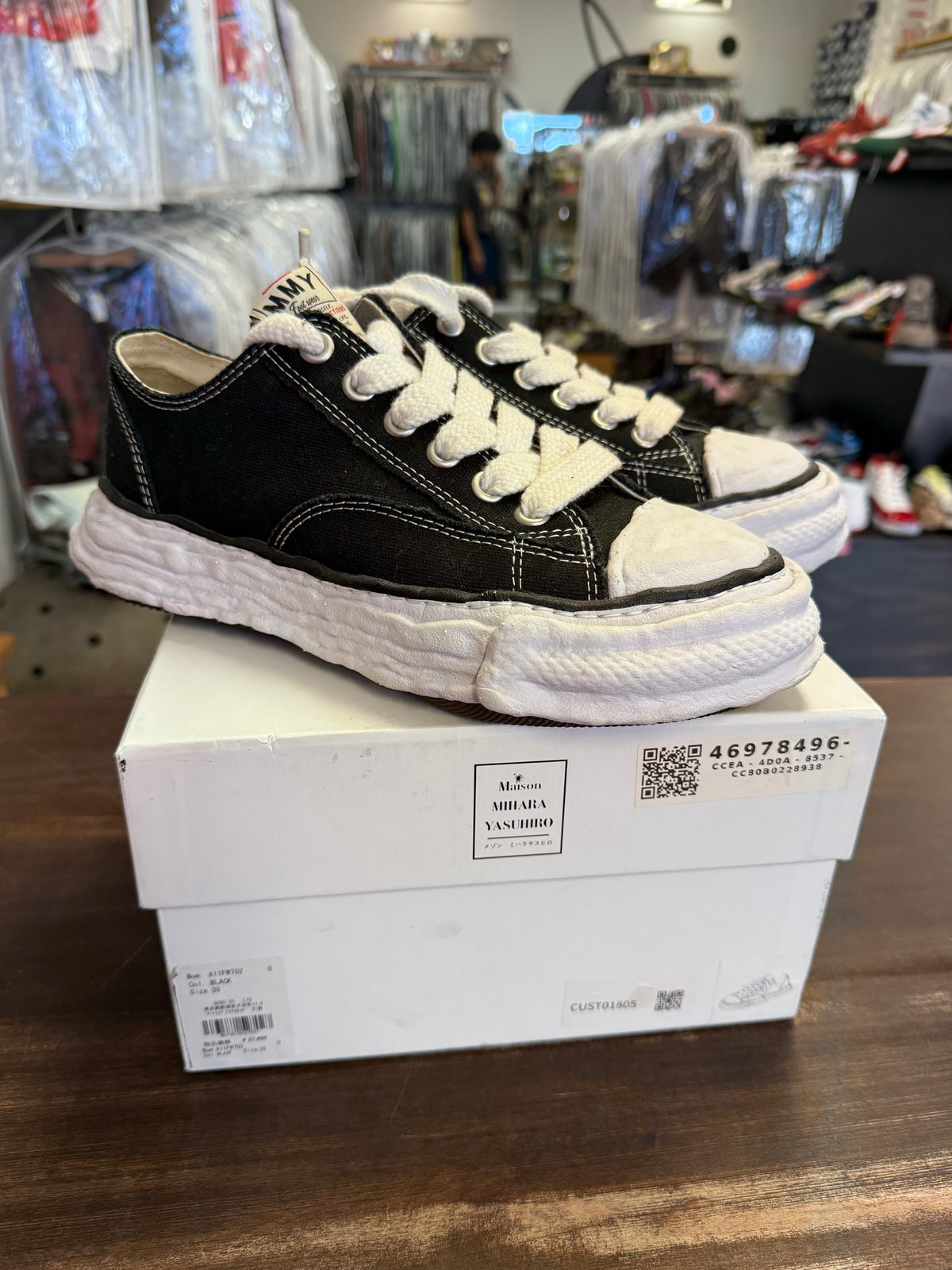 Maison Mihara Yasuhiro Peterson 23 OG Sole Canvas Low Black
