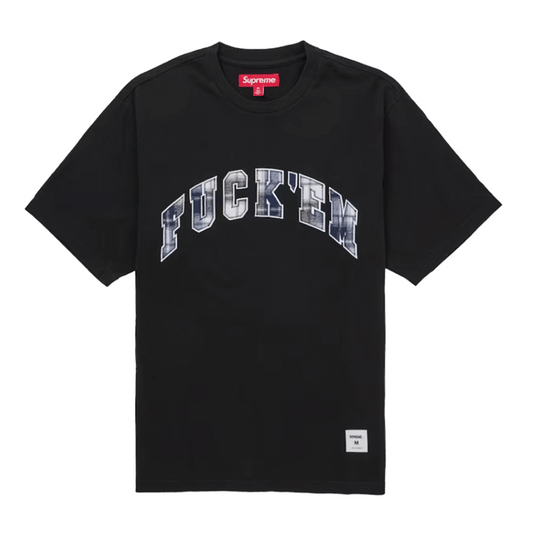 Supreme Fuck Em Plaid S/S Top Black