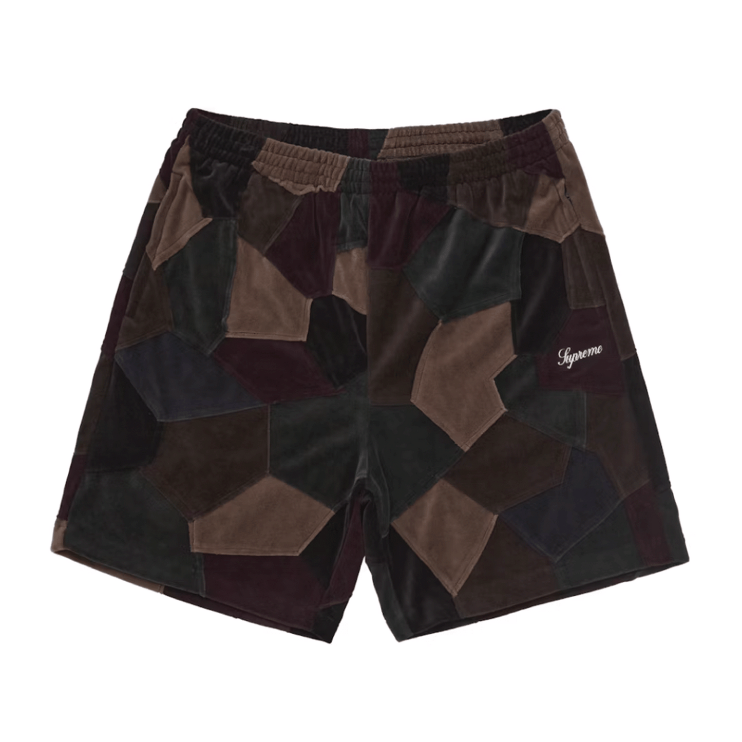 Supreme Patchwork Velour Short Dark Navy